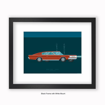 Big Fish - Dodge Charger - Mounted & Framed Art Print