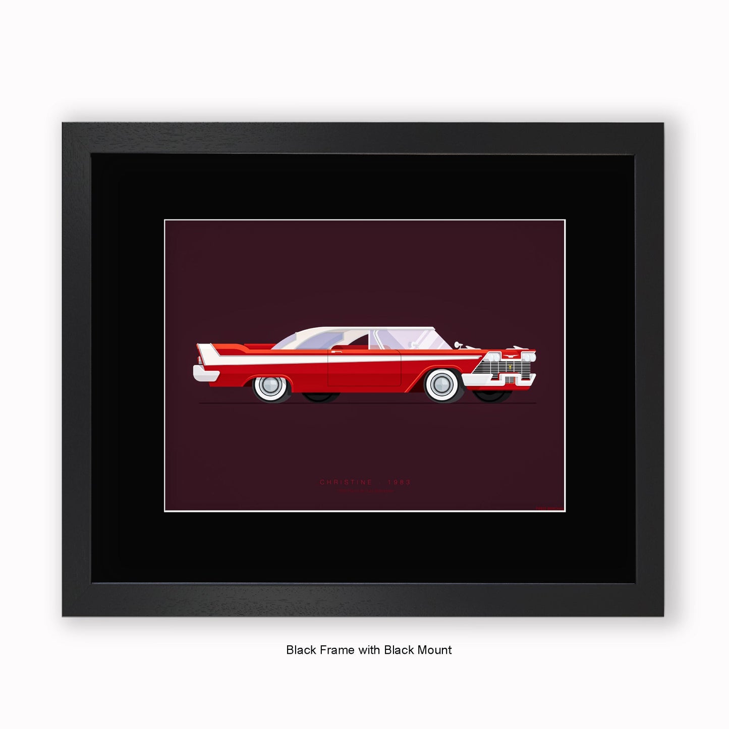 Christine - 1958 Plymouth Fury Belvedere - Mounted & Framed Art Print