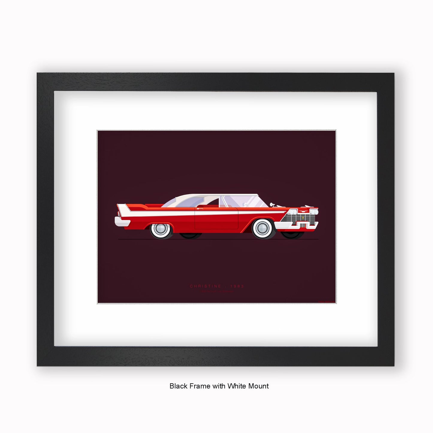 Christine - 1958 Plymouth Fury Belvedere - Mounted & Framed Art Print