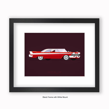 Christine - 1958 Plymouth Fury Belvedere - Mounted & Framed Art Print