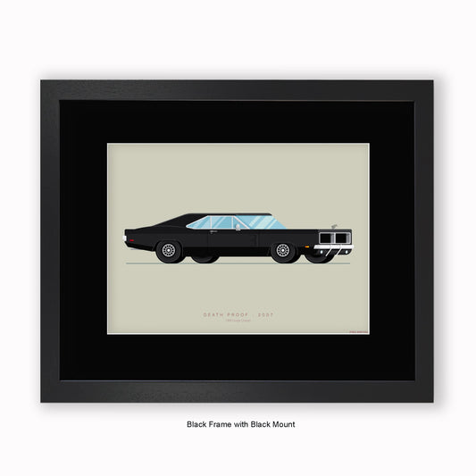 Death Proof - 1969 Dodge Charger - Mounted & Framed Art Print