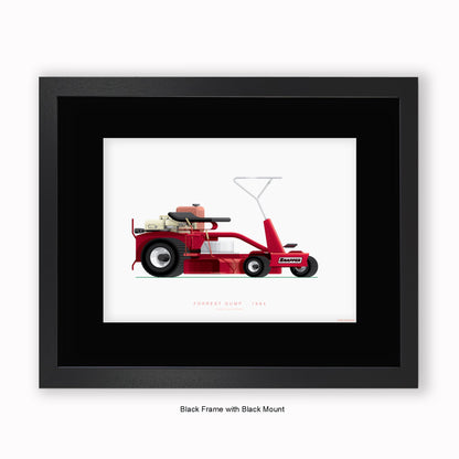 Forrest Gump - Comet Snapper Mower - Mounted & Framed Art Print