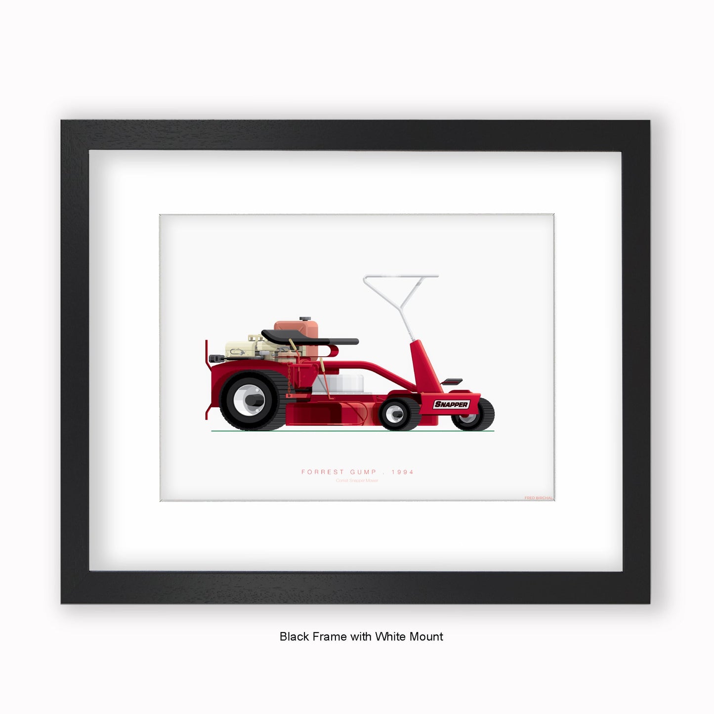 Forrest Gump - Comet Snapper Mower - Mounted & Framed Art Print