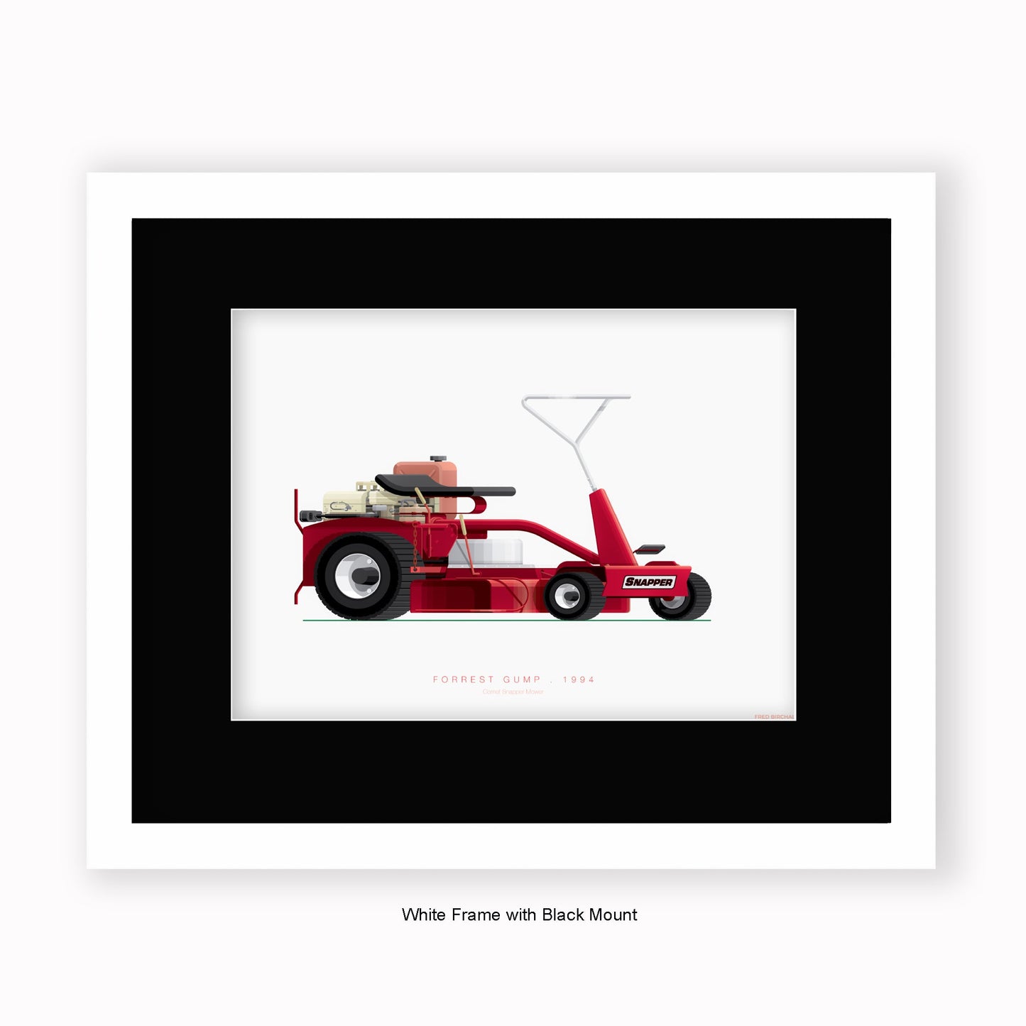 Forrest Gump - Comet Snapper Mower - Mounted & Framed Art Print