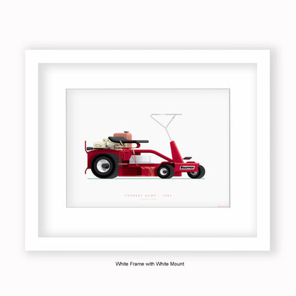 Forrest Gump - Comet Snapper Mower - Mounted & Framed Art Print