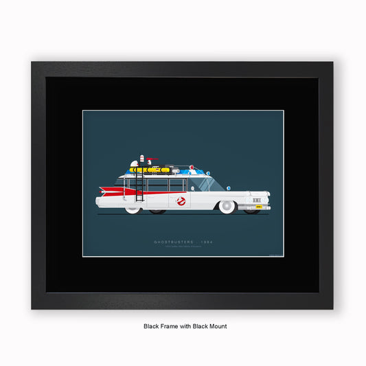 Ghostbusters - Cadillac Miller-Meteor - Mounted & Framed Art Print