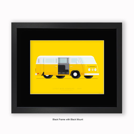 Little Miss Sunshine - 1973 Volkswagen Transporter - Mounted & Framed Art Print