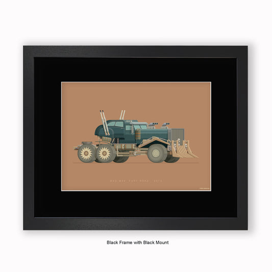 Mad Max - 1973 Ford Falcon - Mounted & Framed Art Print