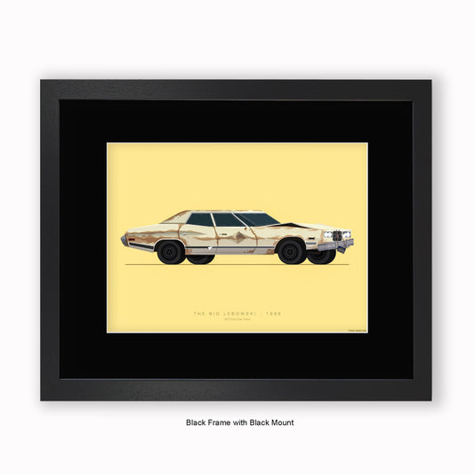 Big Lebowski - 1973 Ford Gran Torino - Mounted & Framed Art Print