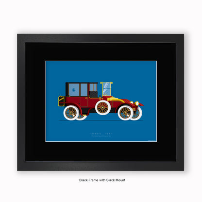 Titanic - Renault Coupe de Ville - Mounted & Framed Art Print