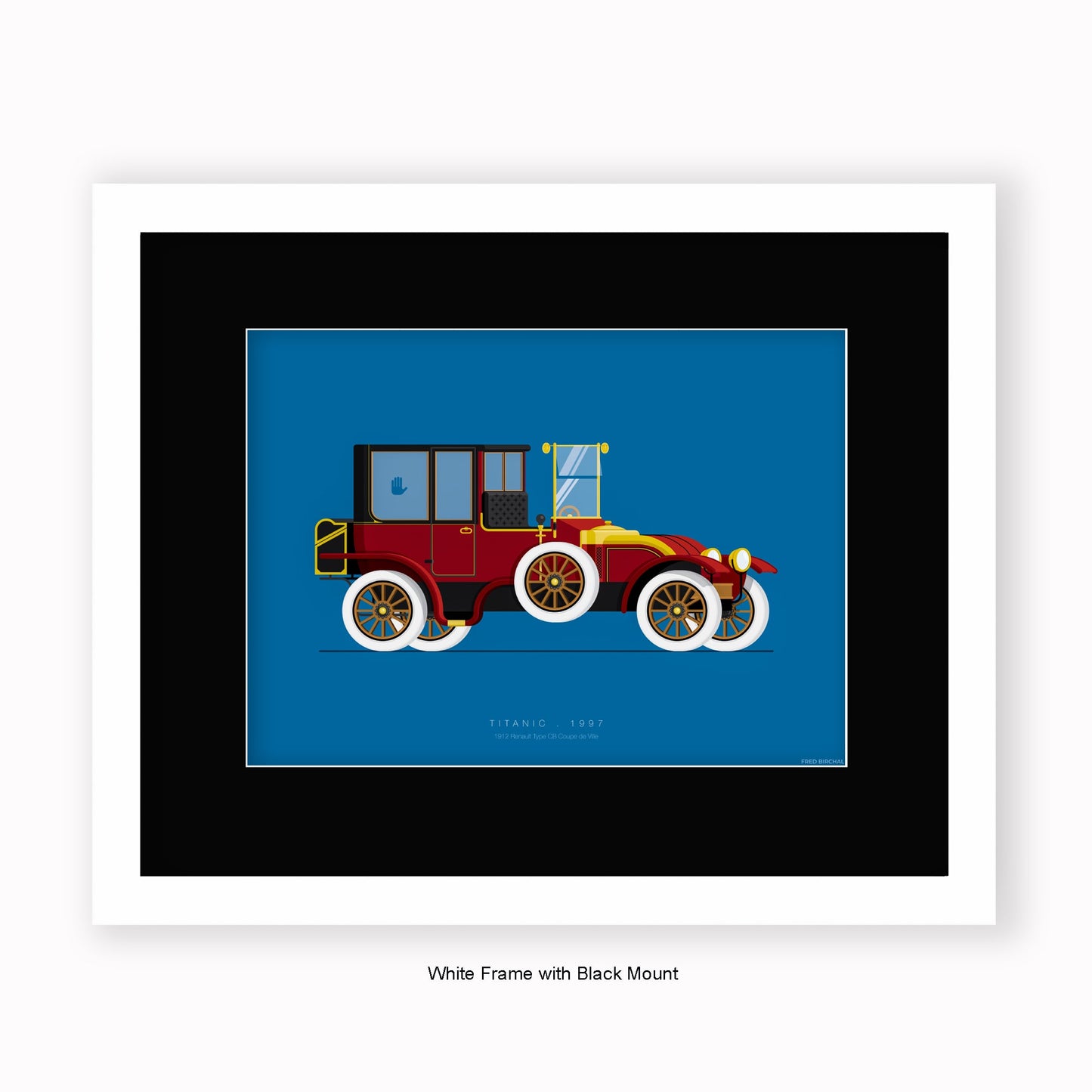 Titanic - Renault Coupe de Ville - Mounted & Framed Art Print