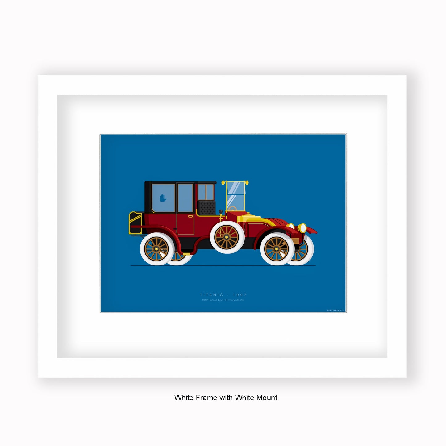 Titanic - Renault Coupe de Ville - Mounted & Framed Art Print