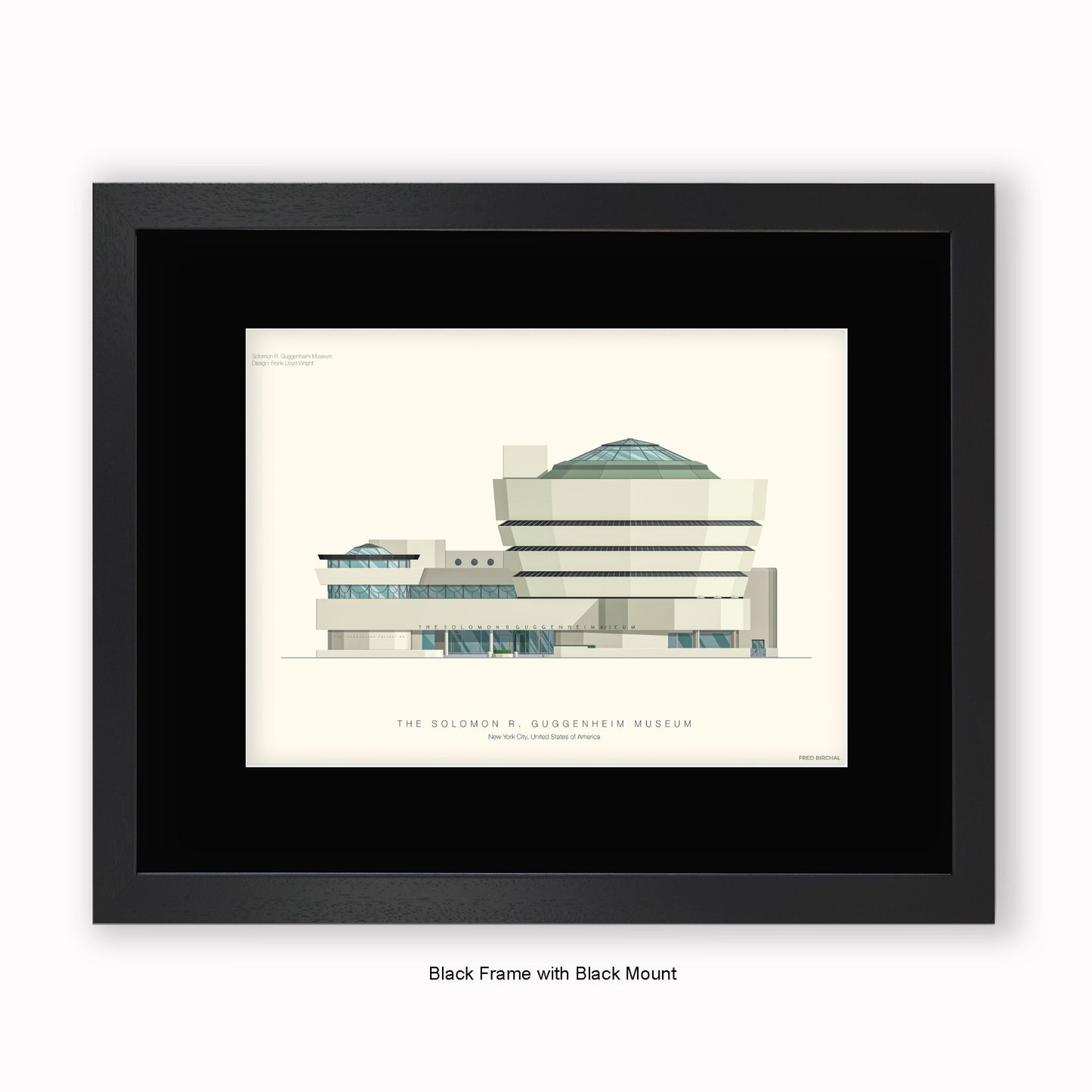 Solomon R Guggenheim Museum NYC - Mounted & Framed Art Print