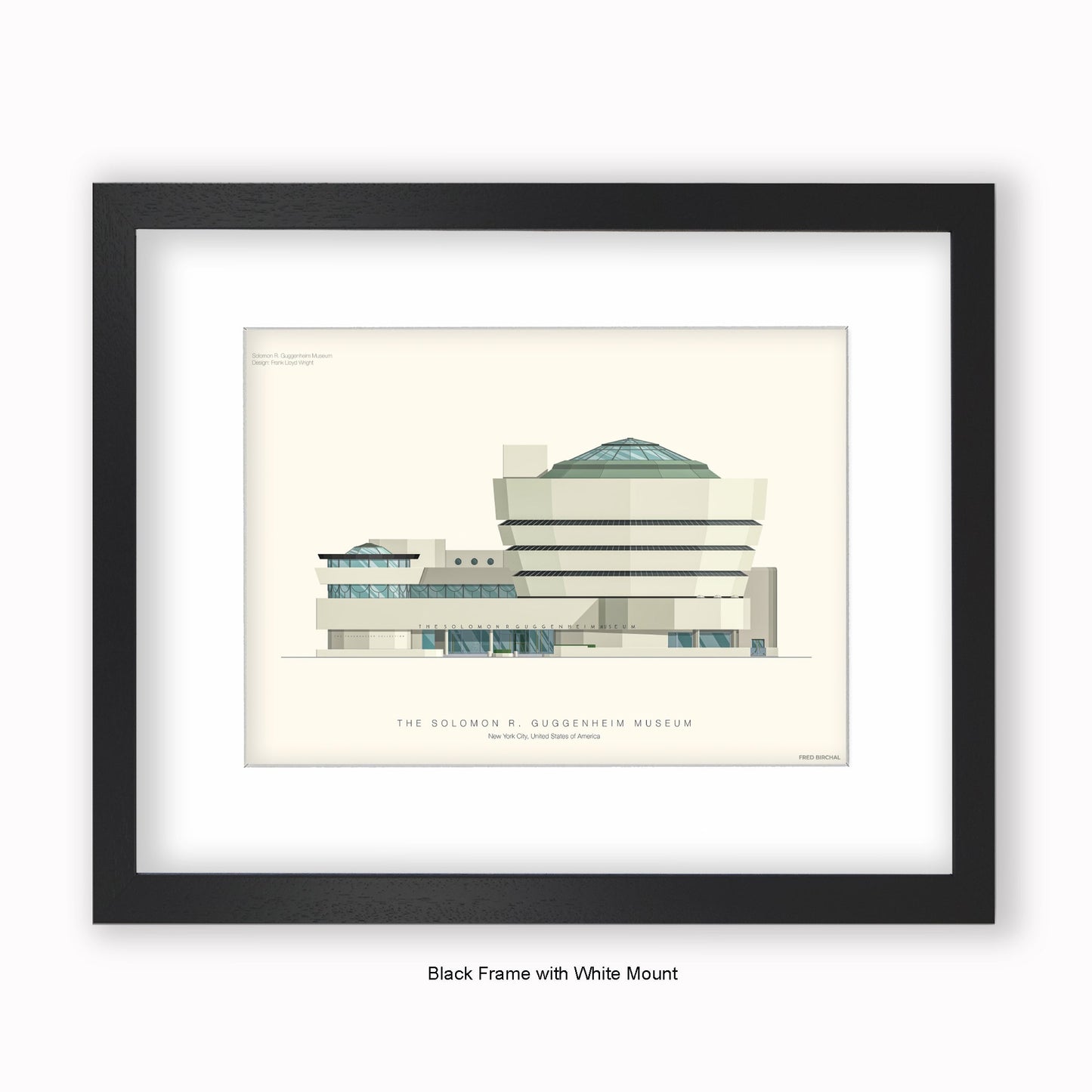 Solomon R Guggenheim Museum NYC - Mounted & Framed Art Print