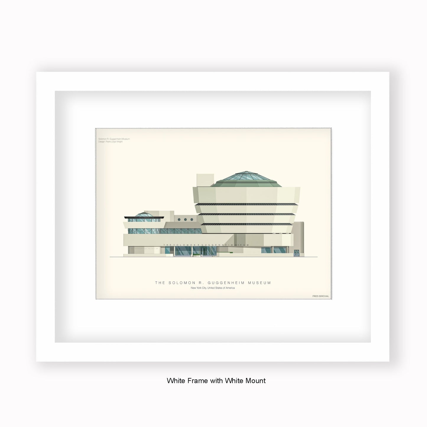 Solomon R Guggenheim Museum NYC - Mounted & Framed Art Print