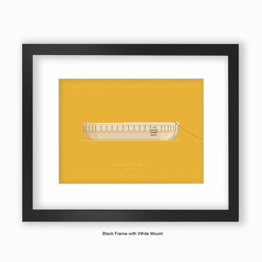 Life of Pi - TSIMRSUM Lifeboat - Mounted & Framed Art print