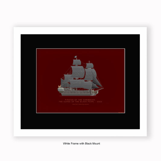 Pirates of The Caribbean - Black Pearl - Mounted & Framed Art print