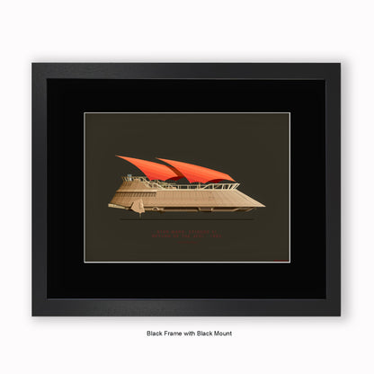 Star Wars VI - Jabba's Sail Barge - Mounted & Framed Art print