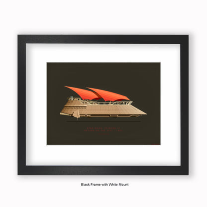 Star Wars VI - Jabba's Sail Barge - Mounted & Framed Art print