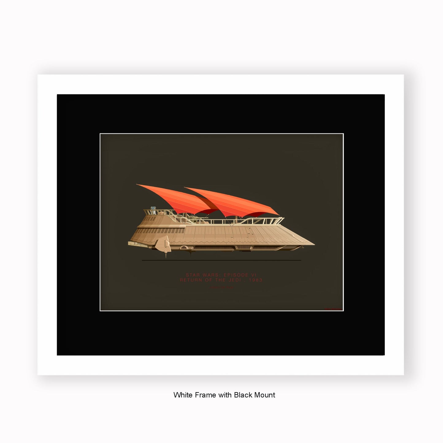 Star Wars VI - Jabba's Sail Barge - Mounted & Framed Art print