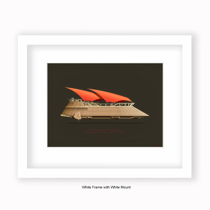 Star Wars VI - Jabba's Sail Barge - Mounted & Framed Art print