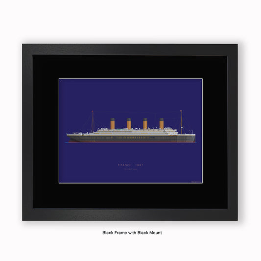 Titanic - 1912 RMS Titanic - Mounted & Framed Art print