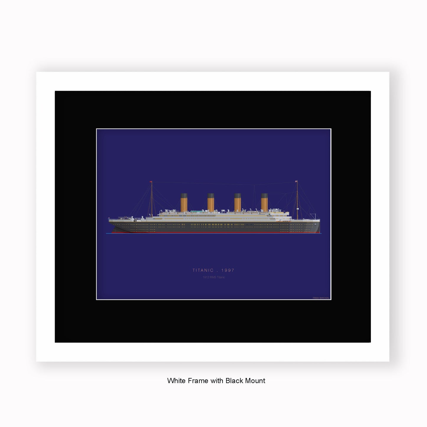 Titanic - 1912 RMS Titanic - Mounted & Framed Art print