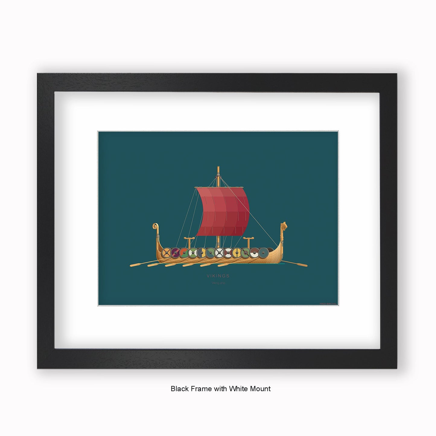 Vikings - Viking ship - Mounted & Framed Art print