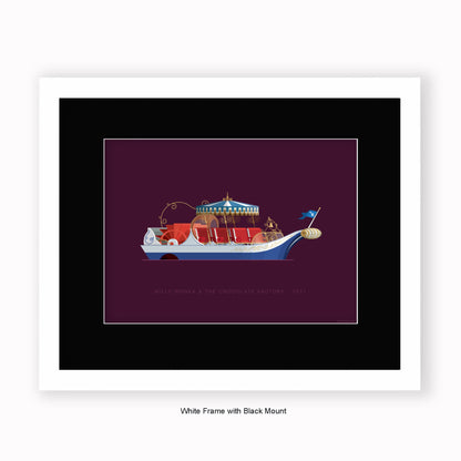 Willy Wonka & The Chocolate Factory - Boat - Mounted & Framed Art print