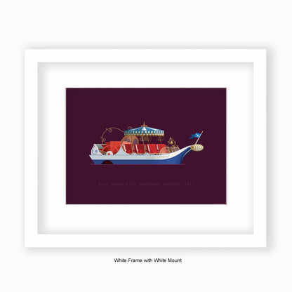 Willy Wonka & The Chocolate Factory - Boat - Mounted & Framed Art print