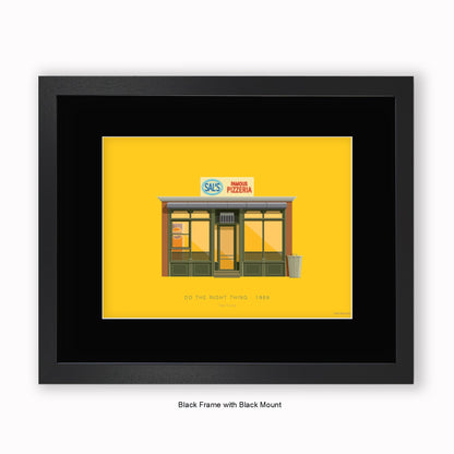 Do The Right Thing - Sal's Pizzeria - Mounted & Framed Art print