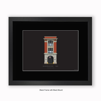 Ghostbusters Firehouse - Mounted & Framed Art print