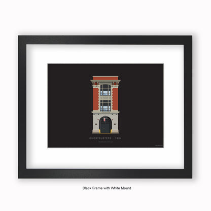 Ghostbusters Firehouse - Mounted & Framed Art print