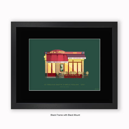 Le Fabuleux Destin d Amelie Poulain - Cafe Des Deux Moulins - Mounted & Framed Art print