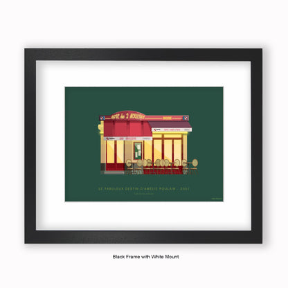 Le Fabuleux Destin d Amelie Poulain - Cafe Des Deux Moulins - Mounted & Framed Art print