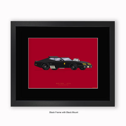 Mad Max - Ford Falcon - Mounted & Framed Art print