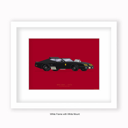 Mad Max - Ford Falcon - Mounted & Framed Art print