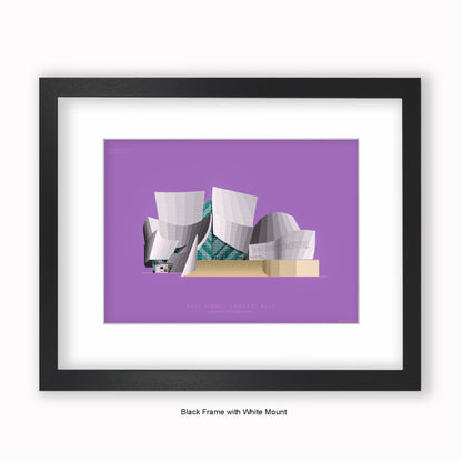 Walt Disney - Concert Hall - LA - Mounted & Framed Art print