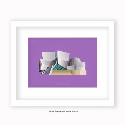 Walt Disney - Concert Hall - LA - Mounted & Framed Art print