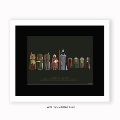 Lord Of The Rings Cast - Mounted & Framed Art print