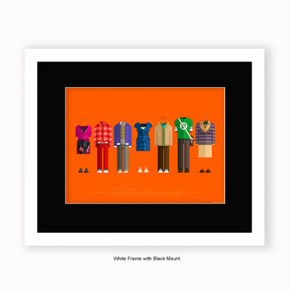 Big Bang Theory - 7 Characters - Mounted & Framed Art print