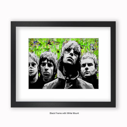 Oasis - Green - Mounted & Framed Art Print