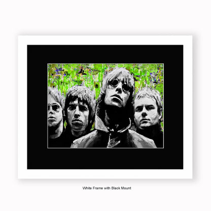 Oasis - Green - Mounted & Framed Art Print