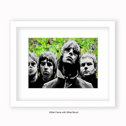 Oasis - Green - Mounted & Framed Art Print