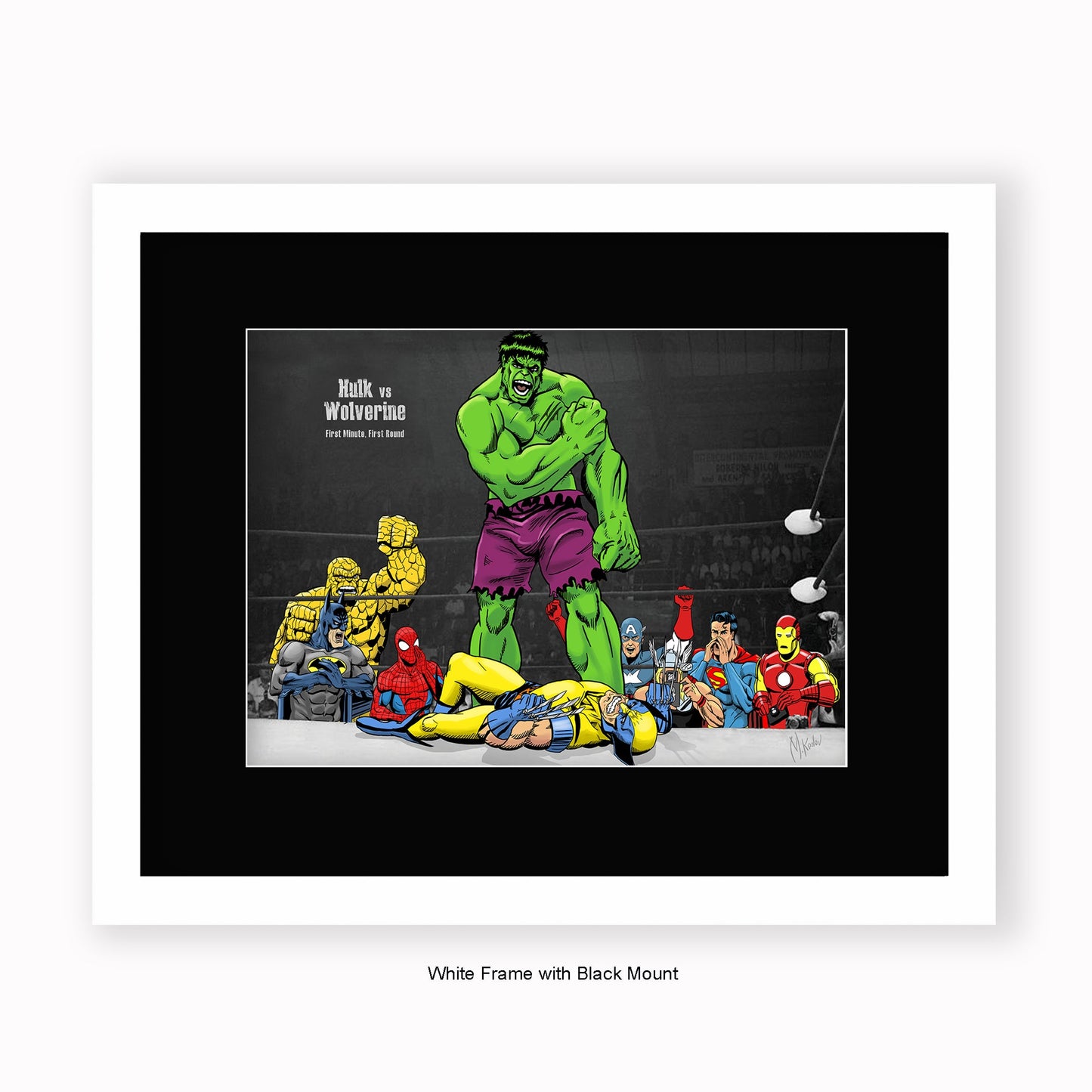 Super Heroes - First Minute - Mounted & Framed Art Print