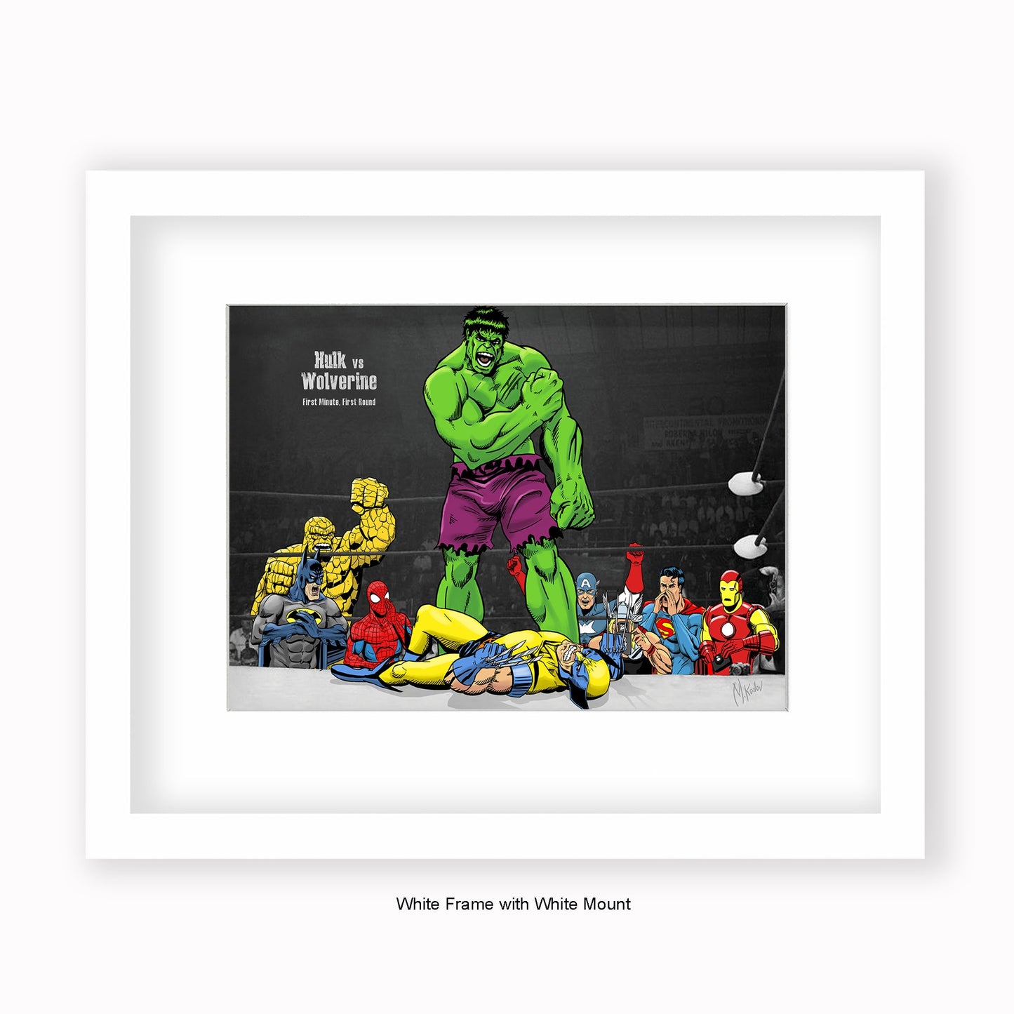 Super Heroes - First Minute - Mounted & Framed Art Print