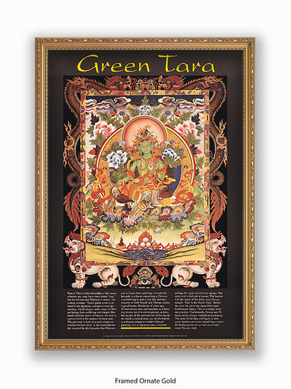 Green Tara Buddhist Meditation Poster