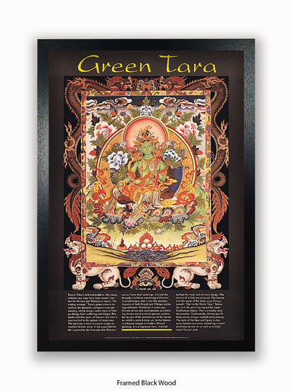 Green Tara Buddhist Meditation Poster