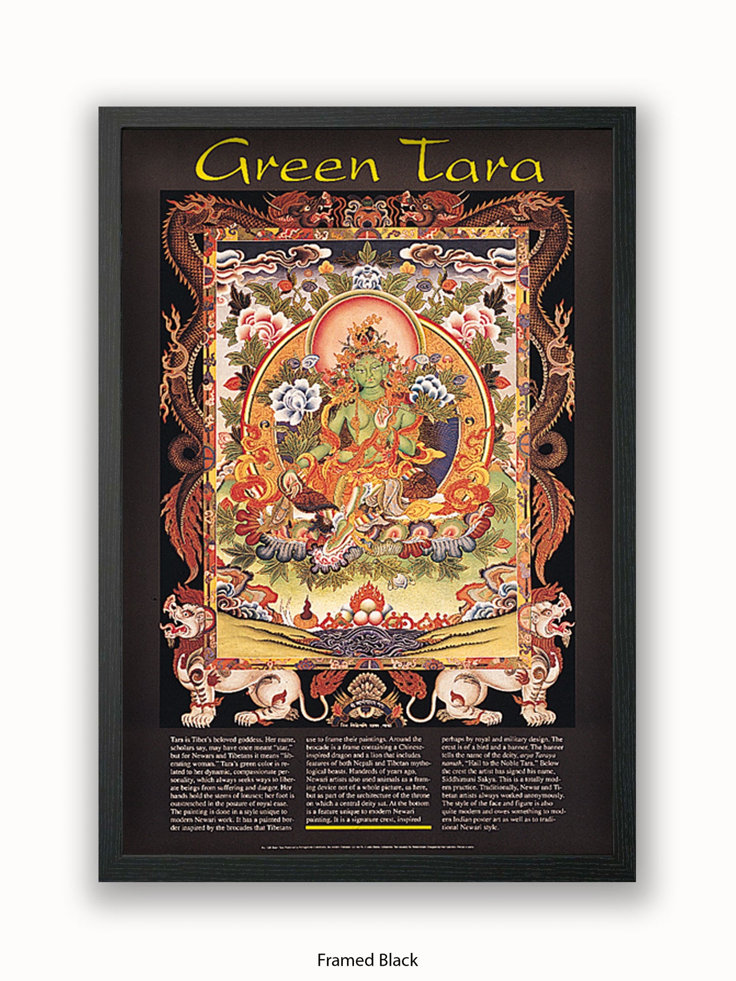 Green Tara Buddhist Meditation Poster