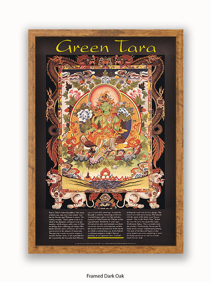 Green Tara Buddhist Meditation Poster